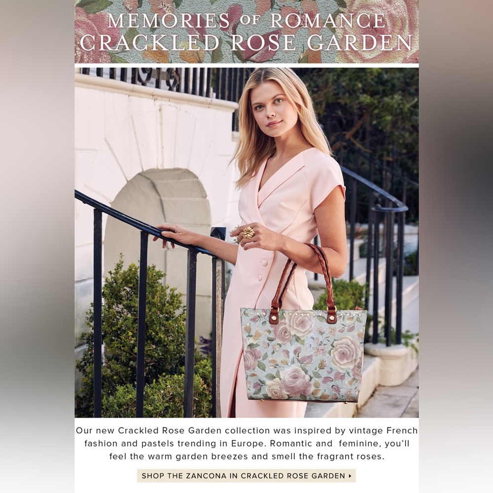 Patricia Nash Zancona Cracked Rose Leather Tote Satchel - Picture 13 of 13